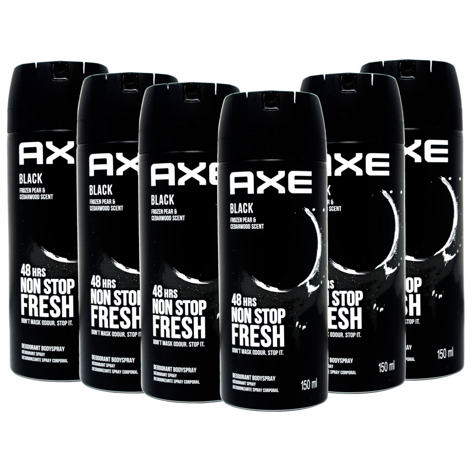 Axe Black Scent Body Spray 150 ML x (6) Pack