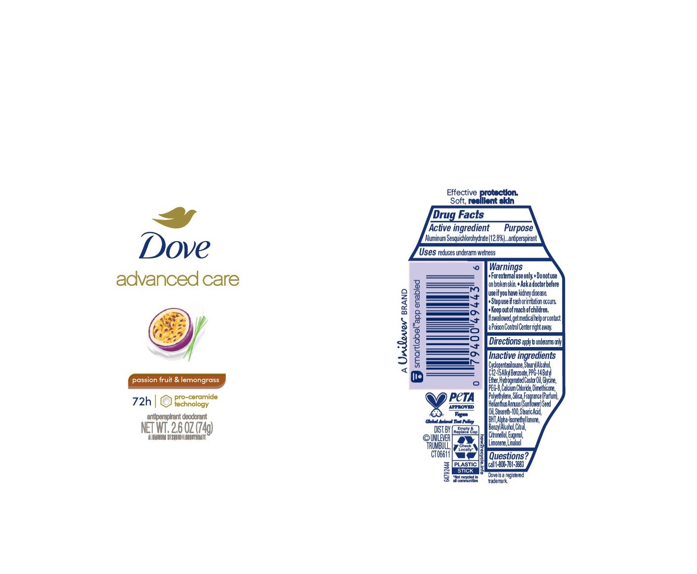 Dove Passion Fruit Body Spray 150 ML x (6) Pack