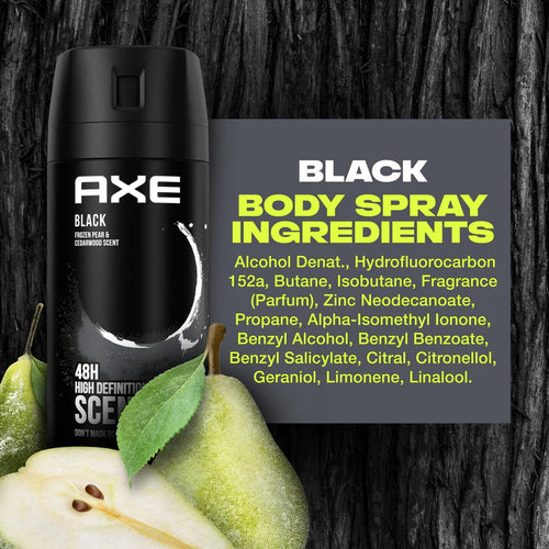 Axe Black Scent Body Spray 150 ML x (6) Pack