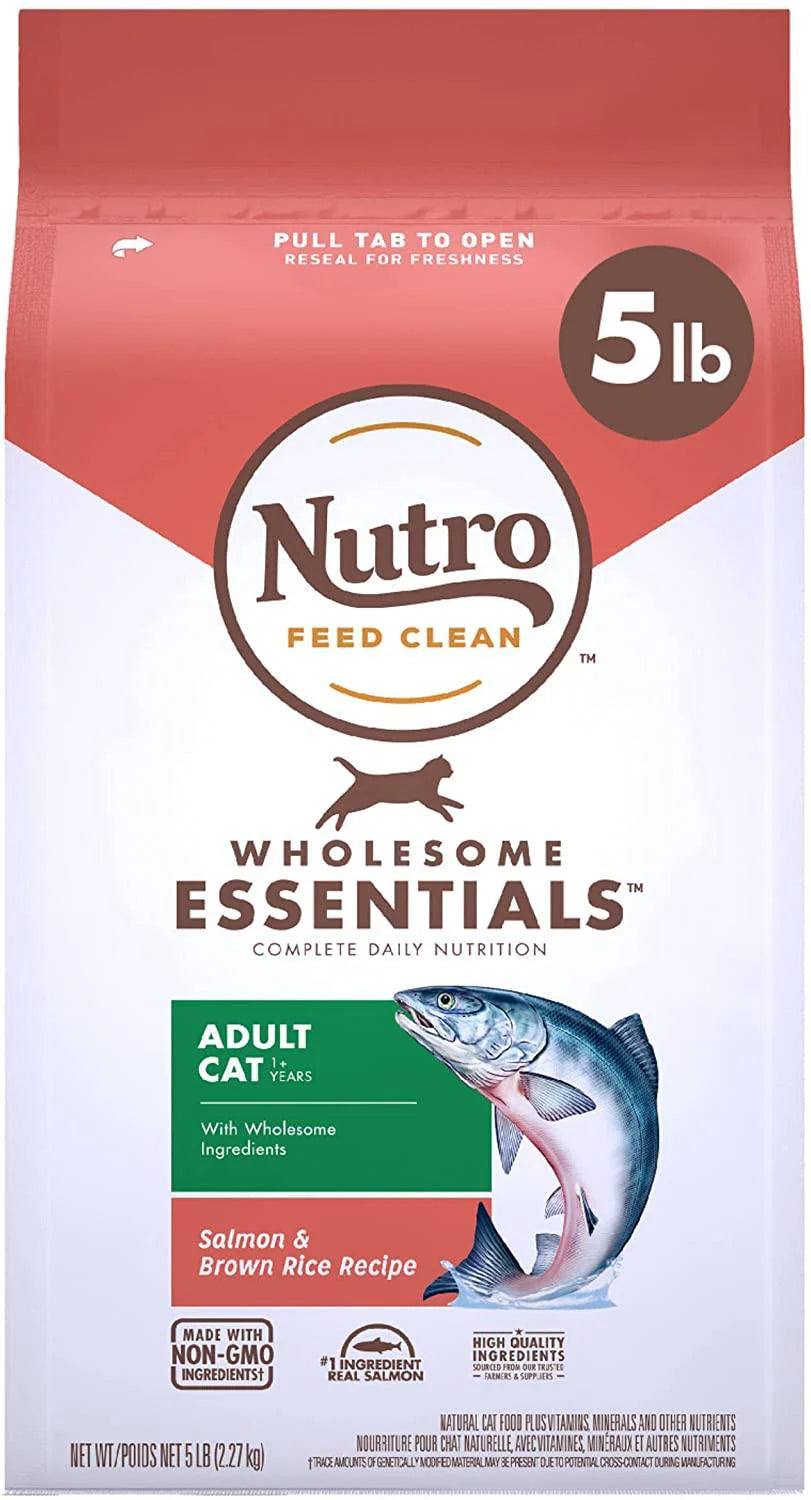 Nutro Wholesome Essential Salmon and Brown Rice Recipe 5lbs x (4) Packs