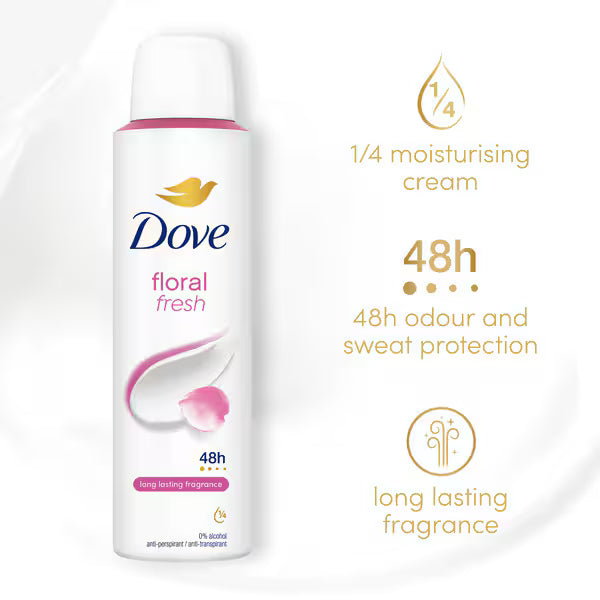Dove Floral Fresh Body Spray 150 ML x (6) Pack