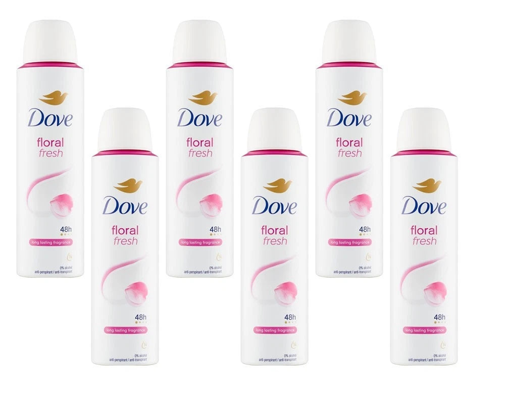 Dove Floral Fresh Body Spray 150 ML x (6) Pack
